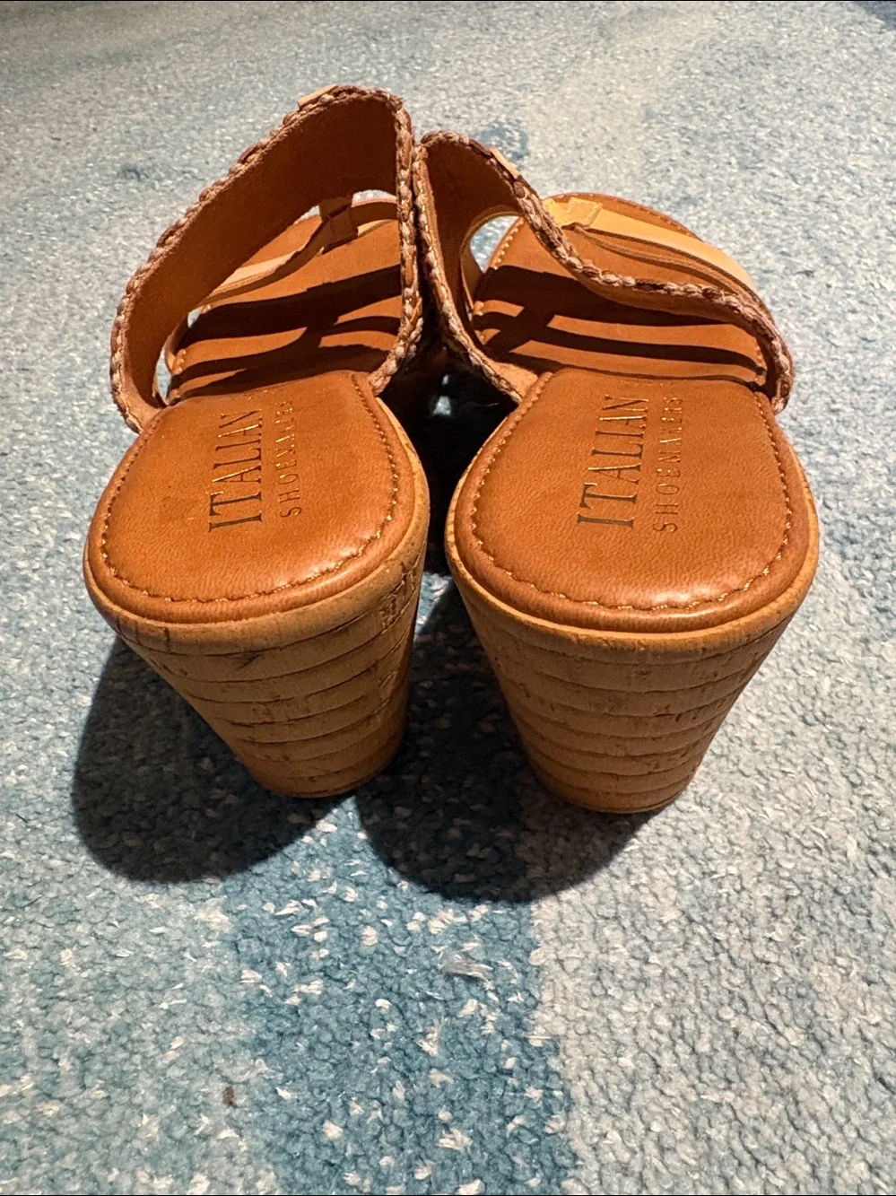 Italian Shoemakers Wedge Sandals, Sz 8